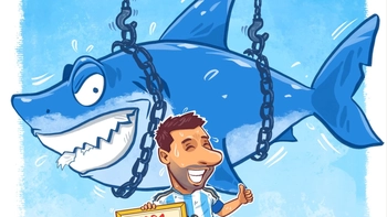 Messi mướt mồ hôi mới khuất phục được cá mập xanh