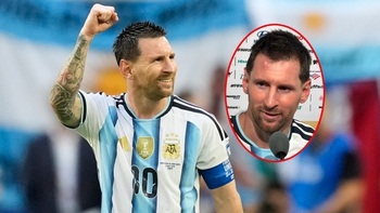 Messi u đầu vẫn cười tươi sau vé đi tiếp World Cup