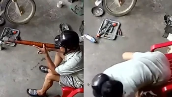 Ông chú say thuốc lào ngã sấp mặt vì 'rít hơi sâu'