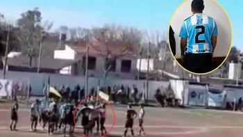 Cầu thủ Argentina bị bắt ngay tại sân vì… đấm trọng tài