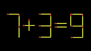 Thử tài IQ: Di chuyển một que diêm để 7+3=9 thành phép tính đúng