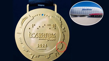 Sân nhà Bayern Munich xuất hiện trên huy chương… marathon ở Úc