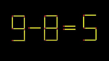 Thử tài IQ: Di chuyển một que diêm để 9-8=5 thành phép tính đúng