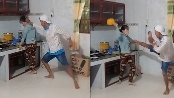 Vợ cao tay khi chồng đùa nhây