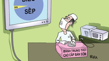 Thử siêu âm một chiếc bánh trung thu bán sớm