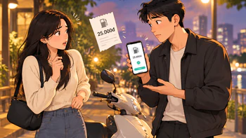 Cô gái bị đòi 25.000 đồng tiền xăng sau buổi hẹn đầu