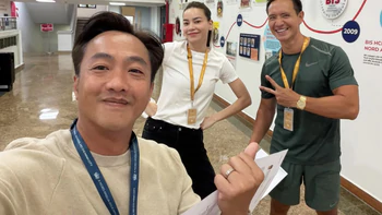 Cường Đôla đi họp phụ huynh cho Subeo cùng Hồ Ngọc Hà và Kim Lý