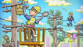 Nhanh trí tìm ra 9 điểm vô lý của hai anh chàng thợ điện