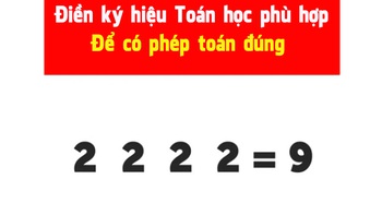 Hãy dùng ký hiệu toán học phù hợp để có phép toán đúng