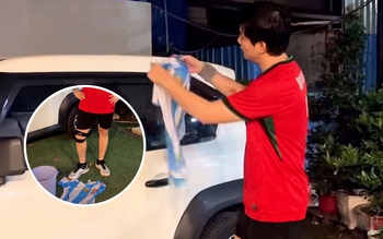 Lau xe bằng áo Messi để nịnh Ronaldo, ca sĩ Tim nhận 'thẻ đỏ' của dân tình