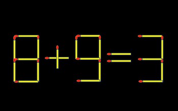Thử tài IQ: Di chuyển một que diêm để 8+9=3 thành phép tính đúng