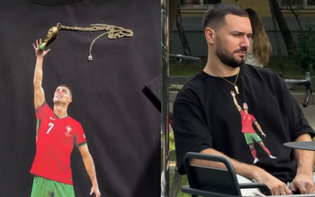 Đoạn video về chiếc áo in hình Ronaldo và dây chuyền cúp World Cup gây sốt cõi mạng