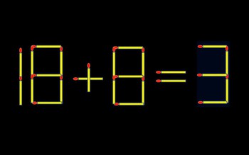 Thử tài IQ: Di chuyển một que diêm để 18+8=3 thành phép tính đúng