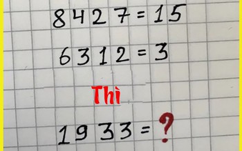 Câu đố toán học: Người thông minh có tìm ra được đáp án?