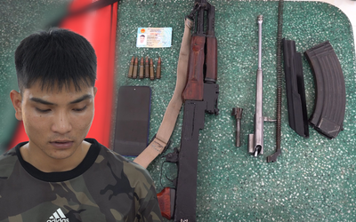 Giấu súng AK và nhiều viên đạn trong túi vợt cầu lông xuất cảnh sang Campuchia