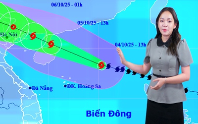 Thời tiết đêm 4 ngày 5-10: Bão Matmo giật cấp 15, khả năng còn mạnh thêm; Bắc Bộ và Nam Bộ có mưa to