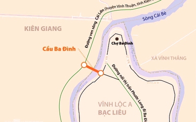 Cà Mau sẽ xây cầu Ba Đình 470 tỉ đồng kết nối với An Giang