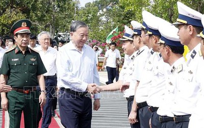 Tổng Bí thư Tô Lâm: Xây dựng Cảnh sát biển theo hướng tinh, gọn, mạnh, tiến thẳng lên hiện đại