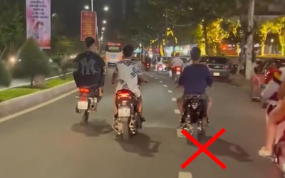 Xác minh clip 3 'quái xế' chạy xe lạng lách, bốc đầu trên đường phố Nha Trang