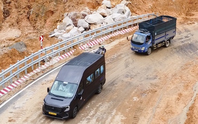 Đèo Khánh Lê đã thông xe trở lại, một số loại xe chưa được phép lưu thông