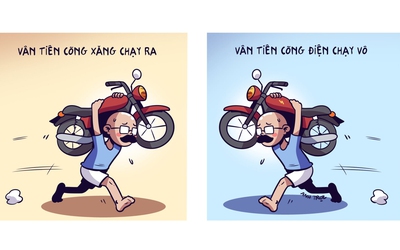 Xe xăng chạy ra, xe điện chạy vô...