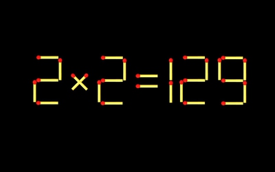 Thử tài IQ: Di chuyển một que diêm để 2x2=129 thành phép tính đúng