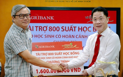 Agribank Phú Nhuận trao tặng 1,6 tỉ, đồng hành Gieo mầm tri thức