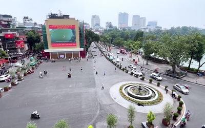 Video quảng trường Đông Kinh - Nghĩa Thục khoác diện mạo mới sau cải tạo phân kỳ 1