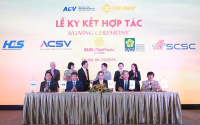 Các công ty thành viên của ACV và Sun PhuQuoc Airways ký kết hợp đồng cung cấp dịch vụ