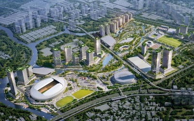 Phối cảnh Khu liên hợp thể dục thể thao quốc gia Rạch Chiếc, với sân vận động 65.000-75.000 chỗ ngồi