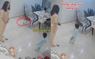 Con trai gọi mẹ là công chúa để cùng chơi trò bắt bóng