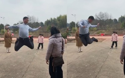 Ông chú trổ tài nhảy dây siêu đỉnh