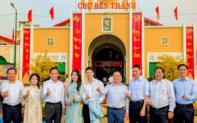 Bí thư Trần Lưu Quang, Chủ tịch Nguyễn Văn Được thị sát chợ Bến Thành, hồ Con Rùa