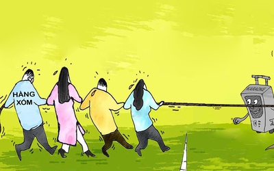 Karaoke thi kéo co với hàng xóm