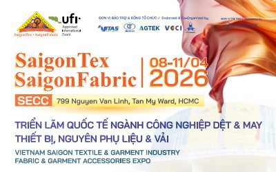Triển lãm SaigonTex - SaigonFabric 2026 được Hiệp hội Bông Mỹ tài trợ