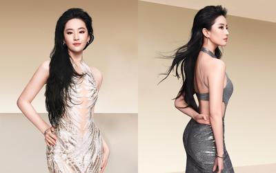 Lưu Diệc Phi mặc đầm của Lê Thanh Hòa