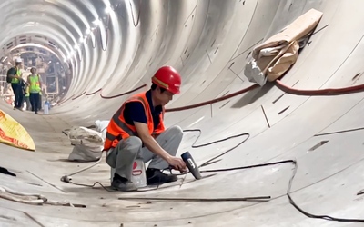 Bên trong đoạn hầm metro Nhổn - ga Hà Nội sâu 30m vừa được đào thông