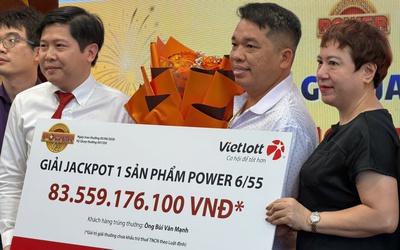 Trúng Vietlott hơn 83,5 tỉ đồng, người đàn ông không đeo mặt nạ
