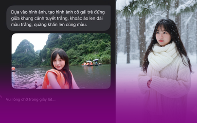 Cách tạo ảnh giữa trời tuyết trắng với AI