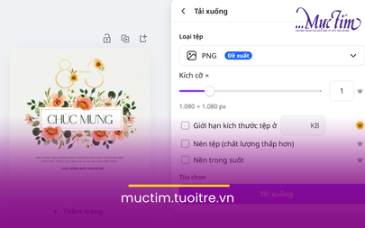 Cách thiết kế thiệp chúc mừng 8-3 trên Canva