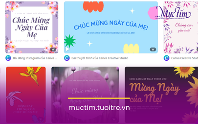 Cách làm thiệp nhân Ngày của mẹ đơn giản với Canva