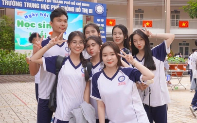 Nạp đầy năng lượng tại Ngày hội chào đón học sinh khối 10 Trường THPT Hồ Thị Bi