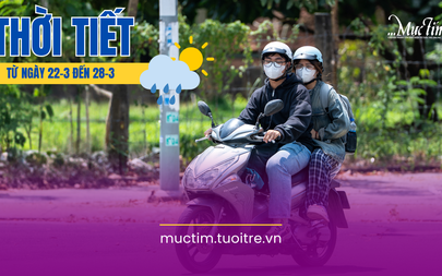 Dự báo thời tiết từ 22 đến 28-3: Bắc Bộ hửng nắng, Nam Bộ nắng nóng