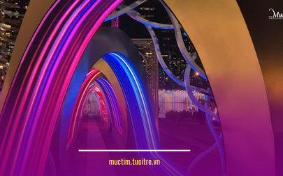 Check-in đường hầm ánh sáng lung linh ở Saigon Marina IFC