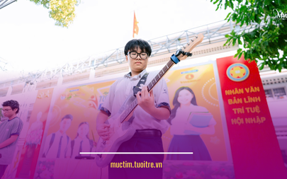 Không gian âm nhạc tại Ngày hội Tự tin vào lớp 10 (Trường THPT Hoàng Hoa Thám)