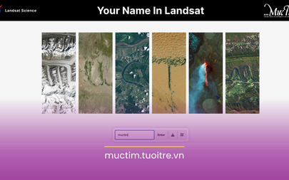 Cách tạo tên từ hình ảnh vệ tinh của NASA đơn giản, nhanh chóng 