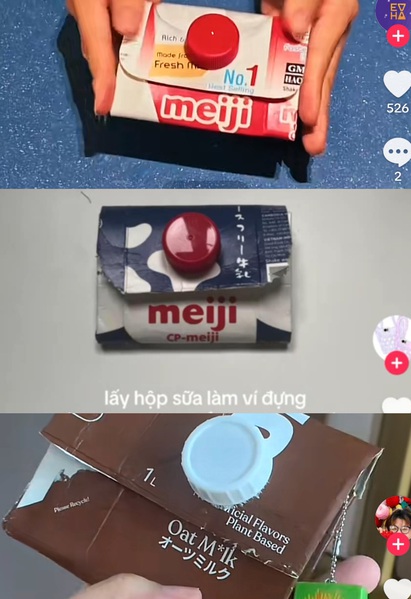 Làm ví đựng tiền bằng vỏ hộp sữa siêu trendy, bạn đã thử chưa?