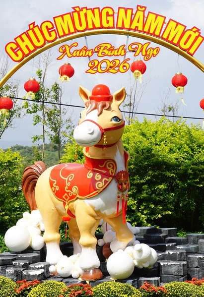 Lộ diện linh vật ngựa chào Tết Bính Ngọ 2026 tại Đắk Lắk