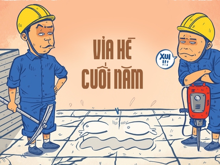 Cuối năm, anh em chúng tôi lại đi đào vỉa hè