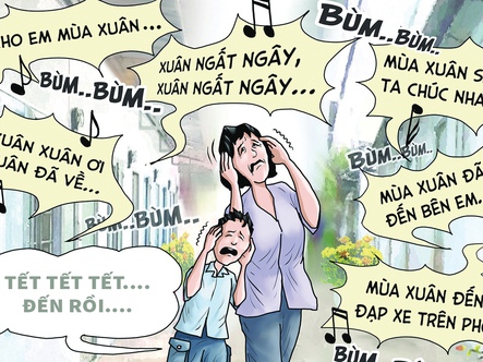 Biệt đội karaoke khu phố xin kính chào xuân mới